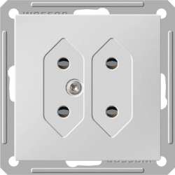 SE Wessen 59 Бел Розетка 2-ая б/з для узких вилок 6А арт. RS6-253-1-86