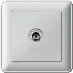 SE Wessen 59 Бел Розетка TV оконечная (в сборе, с рамкой) арт. RTS-151-18