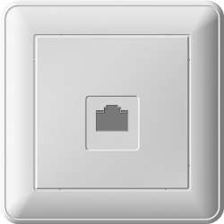 SE Wessen 59 Бел Розетка компьютерная 1-ая RJ45 кат.5e (в сборе, с рамкой) арт. RSI-152K5E-18