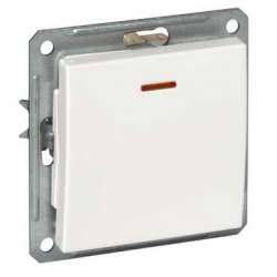 SE Wessen 59 Бел Выключатель 1-клавишный с подсветкой 16А (сх.1) арт. VS116-153-1-86