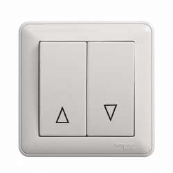 SE Wessen 59 Бел Выключатель жалюзийный (сх.4) (в сборе, с рамкой) арт. VS416-253-18