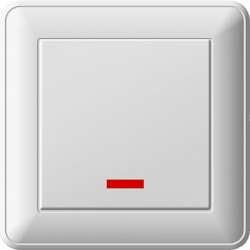 SE Wessen 59 Беж Переключатель 1-клавишный с подсветкой 16А (сх.6) (в сборе, с рамкой) арт. VS616-157-28