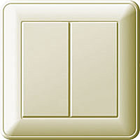 SE Wessen 59 Беж Переключатель 2-клавишный (сх.6) (в сборе, с рамкой) арт. VS616-256-28