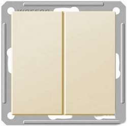 SE Wessen 59 Беж Переключатель 2-клавишный (сх.6) арт. VS616-256-2-86