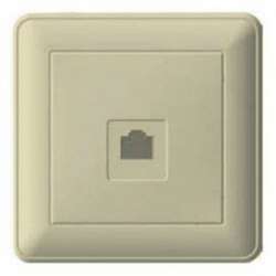 SE Wessen 59 Беж Розетка ТЛФ 1-ая RJ11 (в сборе, с рамкой) арт. RSI-152T-28
