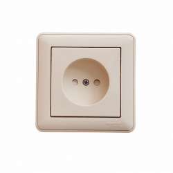 SE Wessen 59 Беж Розетка б/з (в сборе, с рамкой) арт. RS16-151-28