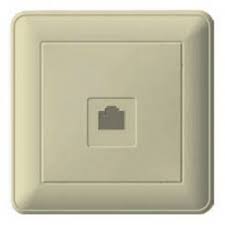 SE Wessen 59 Беж Розетка компьютерная 1-ая RJ45 кат.5e (в сборе, с рамкой) арт. RSI-152K5E-28