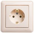 SE Wessen 59 Беж Розетка с/з без шторок, 16А (в сборе) арт. RS16-154-28