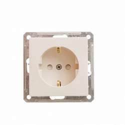 SE Wessen 59 Беж Розетка с/з с защитными шторками арт. RS16-152-2-86