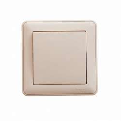 SE Wessen 59 Беж Выключатель 1-клавишный кнопочный 16А (сх.1) (в сборе, с рамкой) арт. VS116-155-28