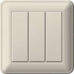 SE Wessen 59 Беж Выключатель 3-клавишный 16А (сх.05) (в сборе, с рамкой) арт. VS0516-351-28