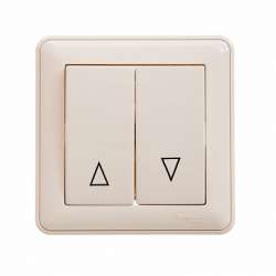 SE Wessen 59 Беж Выключатель жалюзийный (сх.4) (в сборе, с рамкой) арт. VS416-253-28