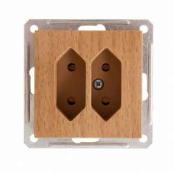 SE Wessen 59 Бук Розетка 2-ая б/з для узких вилок 6А арт. RS6-253-8-86