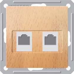 SE Wessen 59 Бук Розетка компьютерная 2-ая RJ45 кат.5e арт. RSI-251KK5E-8-86