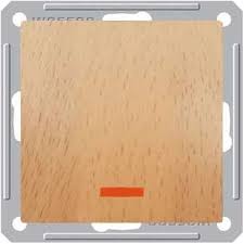 SE Wessen 59 Бук Выключатель 1-клавишный кнопочный с подсветкой 16А (сх.1) арт. VS116-151-8-86