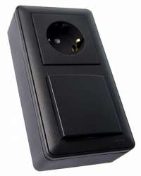 SE Wessen 59 Черный Бархат Коробка 2-ая подъемная для наружного монтажа с рамкой арт. KP-252-68