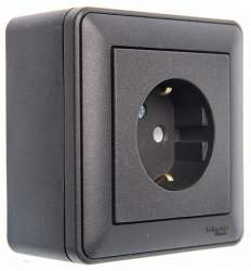 SE Wessen 59 Черный бархат Коробка 1-ая подъемная для наружного монтажа с рамкой арт. KP-152-68