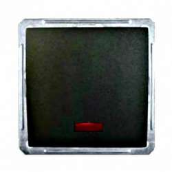 SE Wessen 59 Черный бархат Переключатель 1-клавишный перекрестный с подсветкой (сх.7) арт. VS716-159-6-86