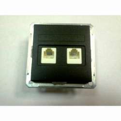 SE Wessen 59 Черный бархат Розетка ТЛФ 2-ая RJ11 арт. RSI-251TT-6-86