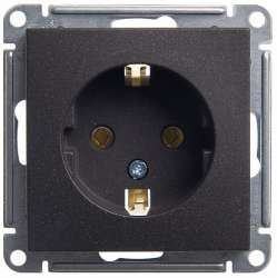 SE Wessen 59 Черный бархат Розетка с/з без шторок, 16А арт. RS16-154-6-86