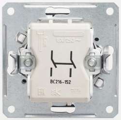 SE Wessen 59 Черный бархат Выключатель 1-клавишный 2-х полюсной 16А (сх.2) арт. VS216-152-6-86