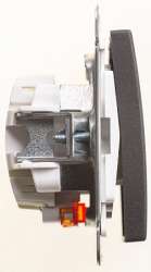 SE Wessen 59 Черный бархат Выключатель 1-клавишный с подсветкой, с самовозвратом, 10А арт. VS110-151-6-86