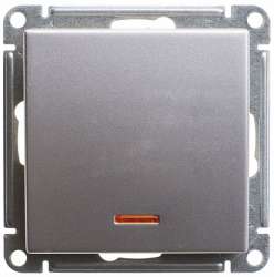 SE Wessen 59 Матовый хром Переключатель 1-клавишный с подсветкой 10АХ арт. VS610-157-5-86