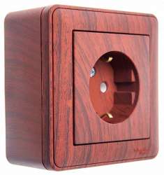 SE Wessen 59 Мореный дуб Коробка 1-ая подъемная для наружного монтажа с рамкой арт. KP-152-98