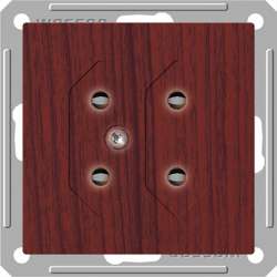 SE Wessen 59 Мореный дуб Розетка 2-ая б/з для узких вилок 6А арт. RS6-253-9-86