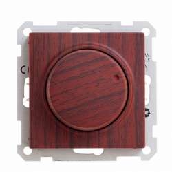 SE Wessen 59 Мореный дуб Светорегулятор универсальный поворотно-нажимной 600Вт на 230В арт. SR-5S2-9-86