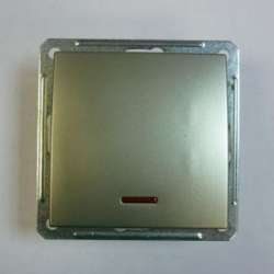 SE Wessen 59 Шампань Переключатель 1-клавишный с подсветкой 16А (сх.6) арт. VS616-157-4-86