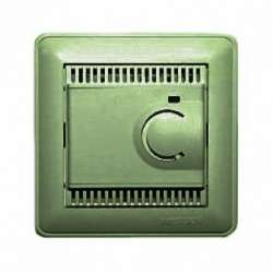 SE Wessen 59 Шампань Регулятор теплого пола с датчиком +5 до +50°C, 10А (в сборе, с рамкой) арт. TES-151-48