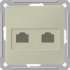 SE Wessen 59 Шампань Розетка 2-ая ТЛФ + компьютерная 5е (RJ11+RJ45) арт. RSI-251TK5E-4-86