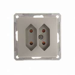 SE Wessen 59 Шампань Розетка 2-ая б/з для узких вилок 6А арт. RS6-253-4-86