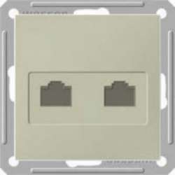 SE Wessen 59 Шампань Розетка компьютерная 2-ая RJ45 кат.5e арт. RSI-251KK5E-4-86