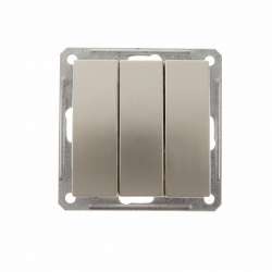 SE Wessen 59 Шампань Выключатель 3-клавишный 16А (сх.05) арт. VS0516-351-4-86