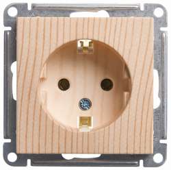 SE Wessen 59 Сосна Розетка с/з без шторок, 16А арт. RS16-154-7-86