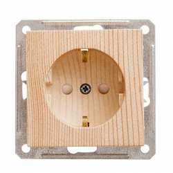 SE Wessen 59 Сосна Розетка с/з с защитными шторками арт. RS16-152-7-86