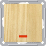 SE Wessen 59 Сосна Выключатель 1-клавишный 2-х полюсной с подсветкой 16А (сх.2) арт. VS216-150-7-86