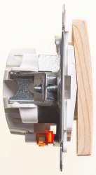 SE Wessen 59 Сосна Выключатель 1-клавишный с подсветкой, 10А арт. VS110-151-7-86