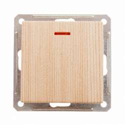 SE Wessen 59 Сосна Выключатель 1-клавишный с подсветкой 16А (сх.1) арт. VS116-153-7-86