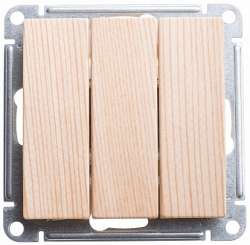 SE Wessen 59 Сосна Выключатель 3-клавишный, 10АХ арт. VS0510-351-7-86