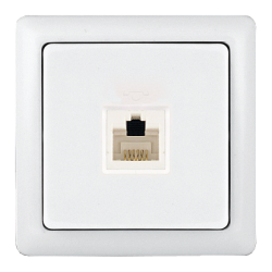 SE Wessen ХИТ наруж Бел Розетка телефонная RJ11 (160В, 1А) арт. RT-4A3-B