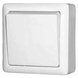 SE Wessen ХИТ наруж Бел Выключатель 1-клавишный с изолирующей пластиной 6А, 250В арт. VA16-131I-B