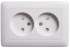 SE Wessen ХИТ внутр Бел Розетка 2-ая б/з со шторками, 16А арт. RS16-230-B