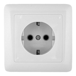 SE Wessen ХИТ внутр Бел Розетка с/з без шторок, 16А, 250В арт. RS16-134-B