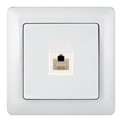 SE Wessen ХИТ внутр Бел Розетка телефонная RJ11 арт. RT-4S3-B