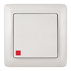 SE Wessen ХИТ внутр Бел Выключатель 1-клавишный с подсветкой 6А, 250В арт. VS16-135-B