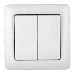 SE Wessen ХИТ внутр Бел Выключатель 2-клавишный 6А, 250В арт. VS56-234-B