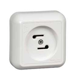 SE Wessen Прима наруж Бел Розетка радио с изолир. пластиной 30В 50-10000Гц (индивид.упак.) арт. RPVAI-BI